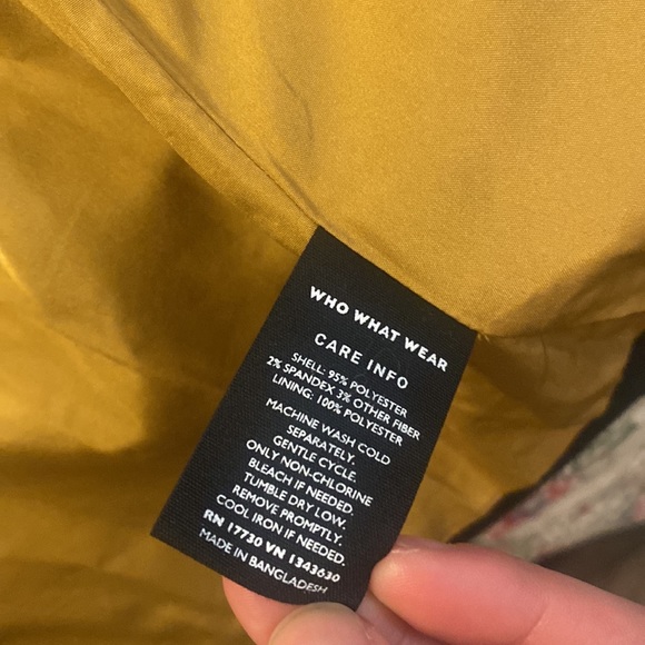 NWOT! Who What Wear black and camel coat size Medium - Picture 6 of 6